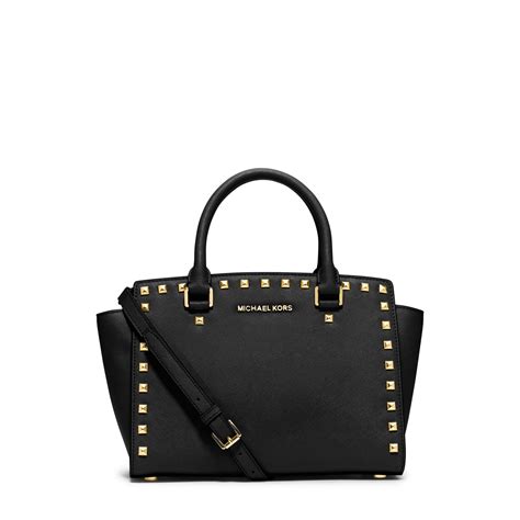 michael kors selma studded bag medium|Michael Kors selma medium satchel.